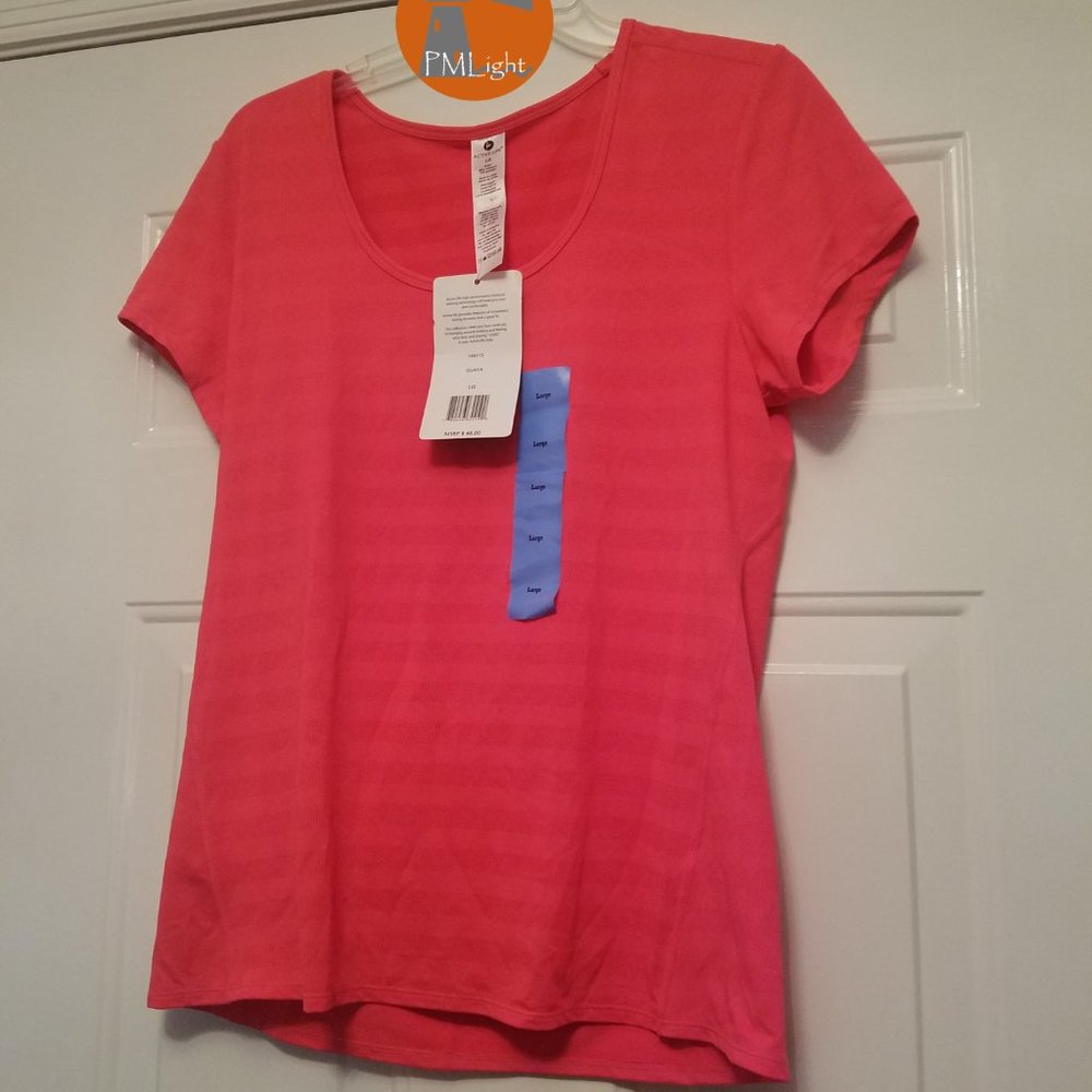 Active Life Shirt New Large Short Sleeve Top Guava Pink